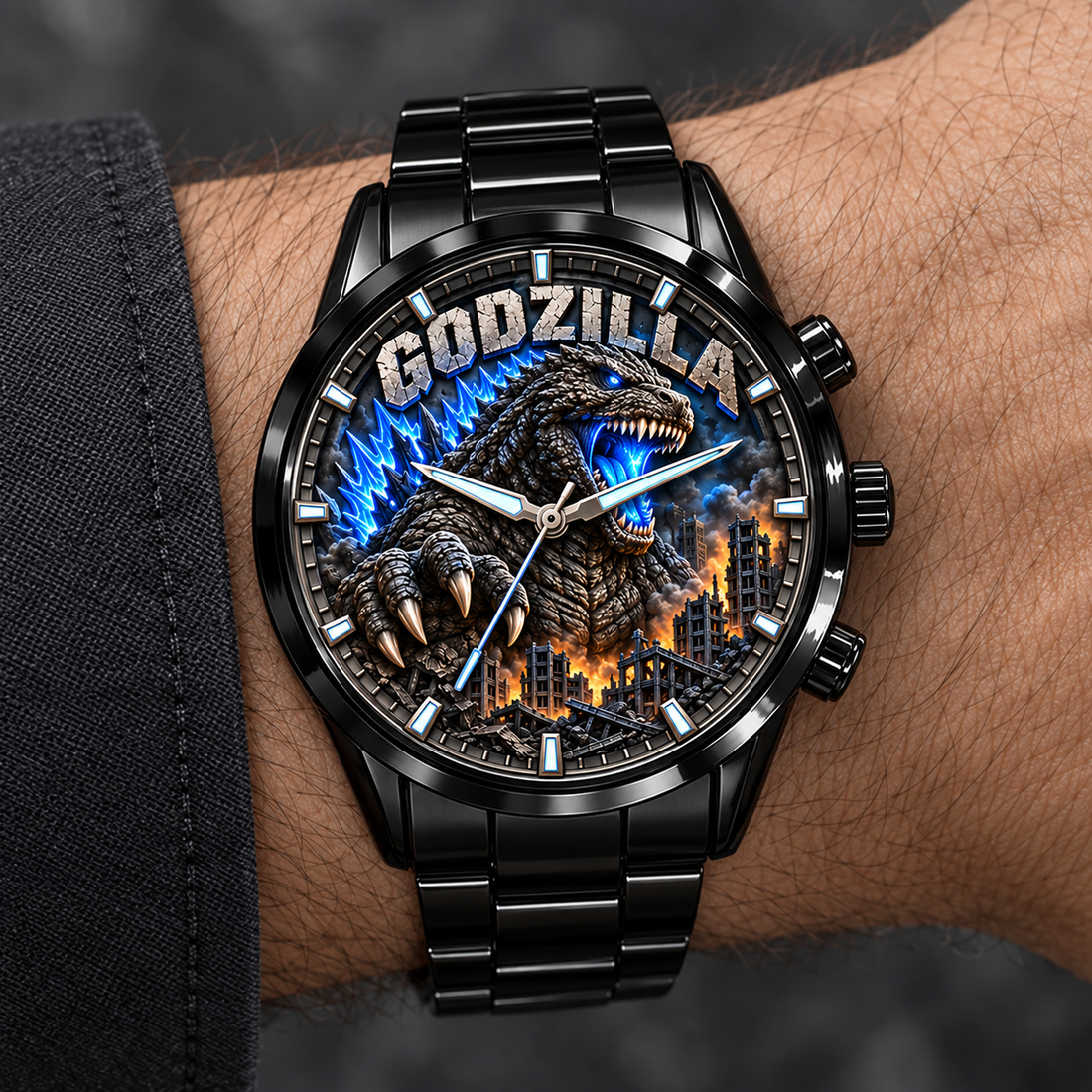 GZL Classic Black Stainless Steel Watch - GOZ220926M4