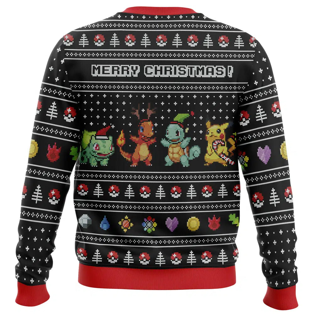 Pokemon Kanto Starters Ugly Christmas Sweater