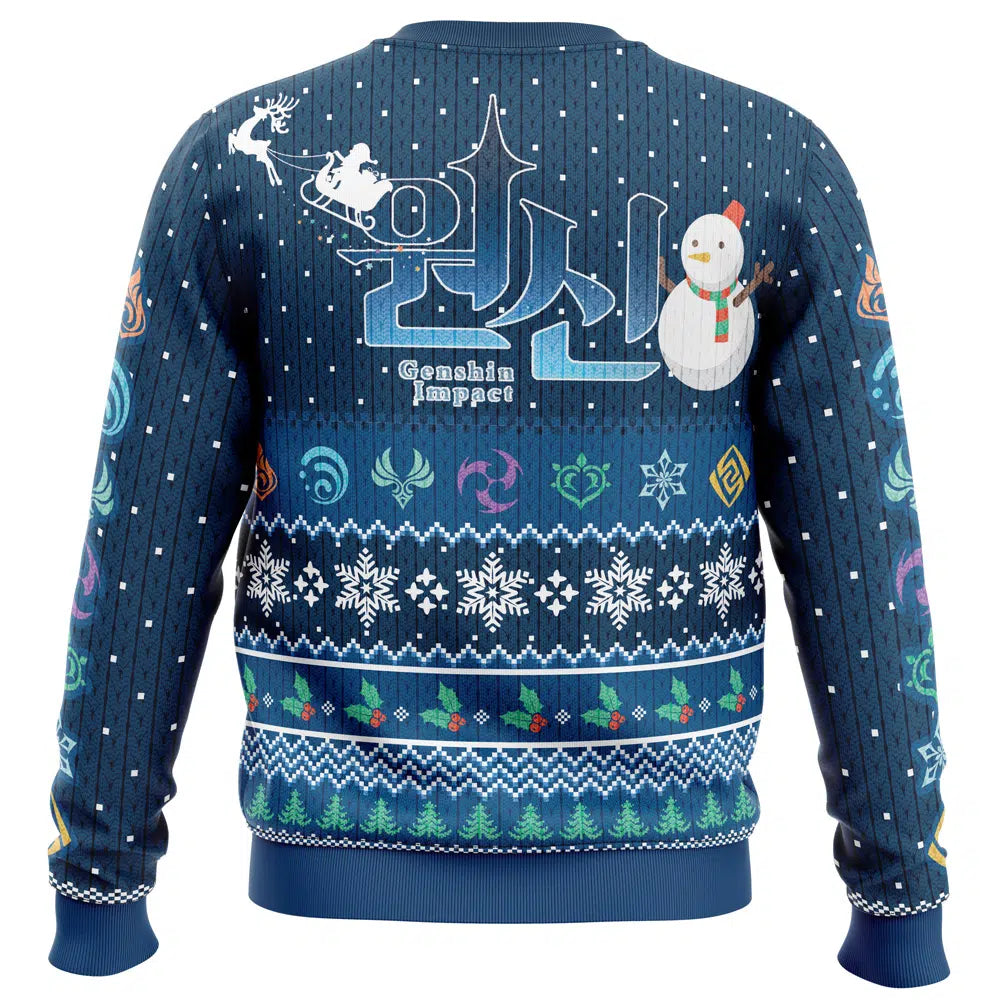 Happy Holidays Genshin Impact Ugly Christmas Sweater