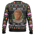 Hey Santa Can I Fix You Some Sandwiches Bad Santa Ugly Christmas Sweater